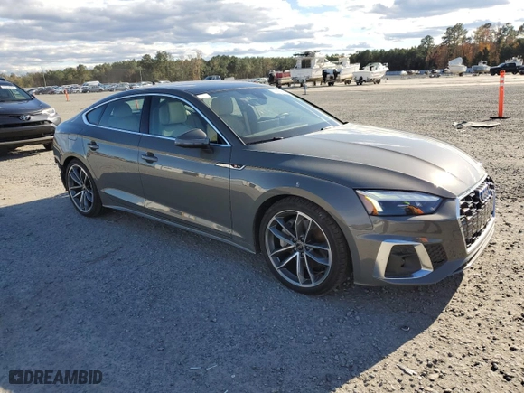 2024 Audi A5 Sportback S line Premium Plus with VIN WAUFACF51RA065603, listed as a Copart auction lot 79283664 with 6,880 mi miles and Salvage Title. Bid and sale history available at carsss.com. Image 4.
