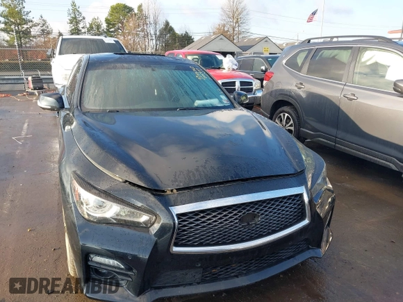 2017 Infiniti Q50 Red Sport 400 with VIN JN1FV7AR1HM871708, listed as a IAAI auction lot 41426763 with 92,582 mi miles. Bid and sale history available at carsss.com. Image 12.