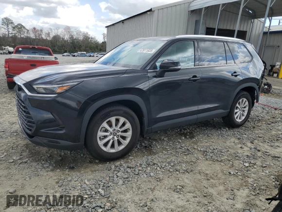 2024 Toyota Grand Highlander XLE with VIN 5TDAAAA57RS016059, listed as a Copart auction lot 47611935 with 19,444 mi miles and Salvage Title. Bid and sale history available at carsss.com. Image 1.