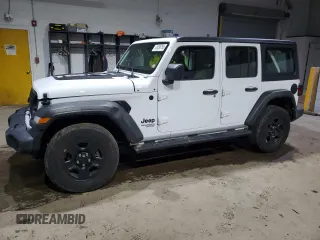 2021 Jeep Wrangler Unlimited Sport with VIN 1C4HJXDG4MW821718, listed as a Copart auction lot 41956755 with 30,615 mi miles and Salvage title. Bid and sale history available at DreamBid. Image 1.