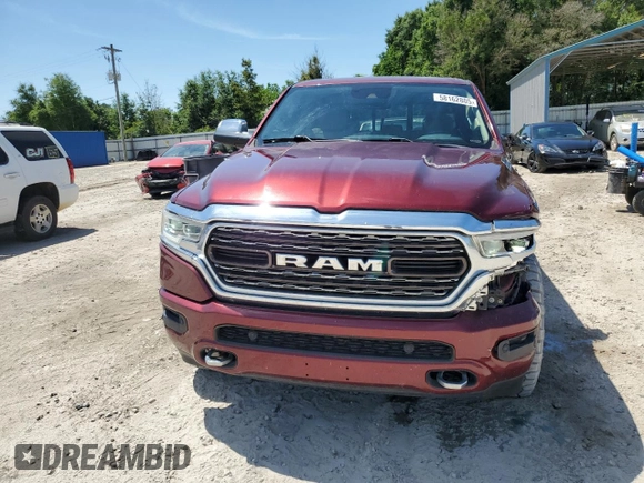 2019 Ram 1500 Limited with VIN 1C6SRFHTXKN615586, listed as a Copart auction lot 58162805 with 135,199 mi miles and Salvage title. Bid and sale history available at DreamBid. Image 5.