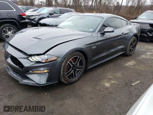 2022 Ford Mustang GT with VIN 1FA6P8CFXN5133790, listed as a Copart auction lot 42409463 with 3,572 mi miles. Bid and sale history available at carsss.com. Image 1.