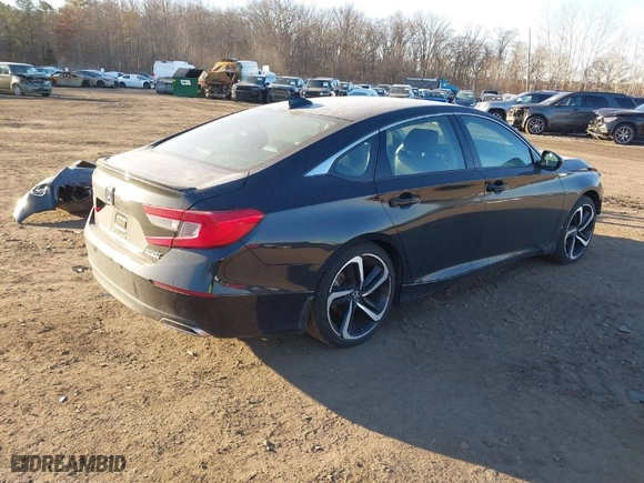 2022 Honda Accord Sedan Sport SE with VIN 1HGCV1F40NA026647, listed as a IAAI auction lot 41316499 with 25,312 mi miles. Bid and sale history available at carsss.com. Image 4.