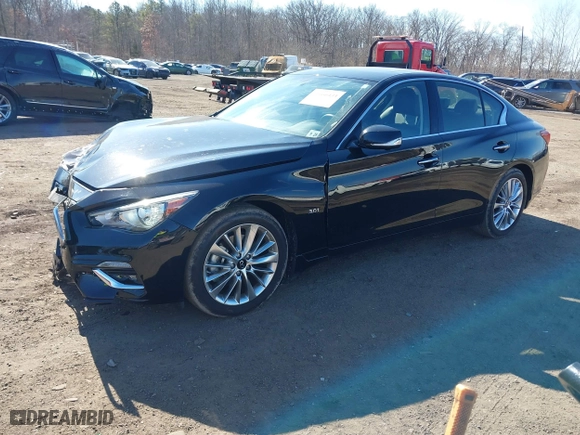 2020 Infiniti Q50 3.0t LUXE with VIN JN1EV7AR4LM256526, listed as a IAAI auction lot 41666434 with 31,652 mi miles. Bid and sale history available at carsss.com. Image 17.