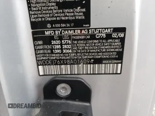 2008 Mercedes-Benz CL z VIN WDDEJ76X98A016094, wystawiony jako Copart lot #59963885 z przebiegiem 120 949 mil mil oraz Czysty tytuł • Clean title. Historia ofert i sprzedaży dostępna na DreamBid. Obrazek 12.