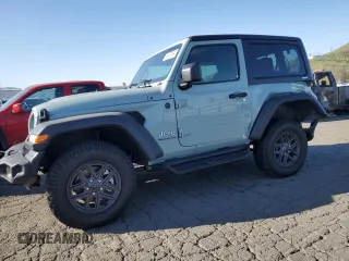 2024 Jeep Wrangler Sport S z VIN 1C4PJXAN2RW120827, wystawiony jako Copart lot #50378494 z przebiegiem 4 147 mil mil oraz Szkoda całkowita • Salvage title. Historia ofert i sprzedaży dostępna na DreamBid. Obrazek 1.