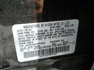 2023 Nissan ARIYA PLATINUM+ with VIN JN1DF0CD0PM710441, listed as a Copart auction lot 61703684 with 11,441 mi miles and Salvage Title. Bid and sale history available at carsss.com. Image 13.