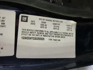2003 Cadillac Seville Luxury SLS with VIN 1G6KS54Y53U260829, listed as a Copart auction lot 86865254 with 196,682 mi miles and Salvage Title. Bid and sale history available at carsss.com. Image 12.
