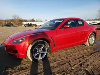 2004 Mazda RX-8 with VIN JM1FE17N740127403, listed as a Copart auction lot 44462235 with 65,180 mi miles and Clean Title. Bid and sale history available at carsss.com. Image 1.
