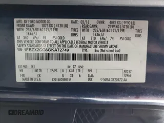 2016 Ford Transit XL with VIN 1FBZX2CG6GKA72749, listed as a Copart auction lot 89102475 with Not provided miles and Salvage title. Bid and sale history available at DreamBid. Image 15.