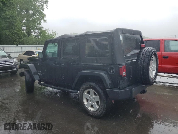 2017 Jeep Wrangler Unlimited Sport with VIN 1C4BJWDG8HL707809, listed as a Copart auction lot 57096085 with 34,959 mi miles and Salvage title. Bid and sale history available at DreamBid. Image 2.
