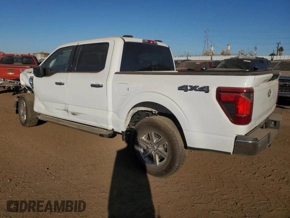 2024 Ford F-150 XLT with VIN 1FTEW3LP2RKD38855, listed as a Copart auction lot 80711074 with 12,360 mi miles and Salvage Title. Bid and sale history available at carsss.com. Image 2.