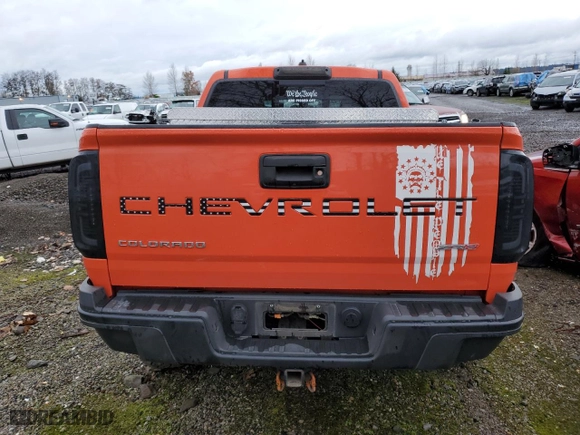 2021 Chevrolet Colorado 4WD ZR2 with VIN 1GCGTEEN5M1142481, listed as a Copart auction lot 84079064 with 80,884 mi miles and Salvage Title. Bid and sale history available at carsss.com. Image 6.