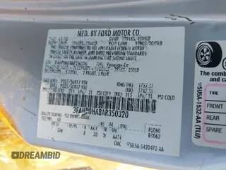 2010 Ford Fusion SE z VIN 3FAHP0HA8AR350320, wystawiony jako IAAI lot #42431622 z przebiegiem 245 719 mil mil oraz . Historia ofert i sprzedaży dostępna na DreamBid. Obrazek 9.
