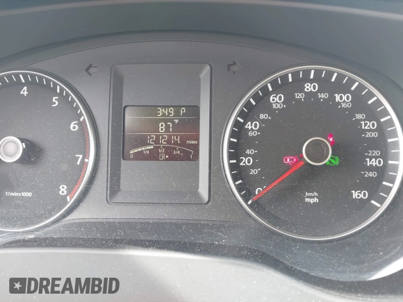 2012 Volkswagen Jetta SE with VIN 3VWDX7AJ0CM322455, listed as a IAAI auction lot 42279027 with 121,214 mi miles and . Bid and sale history available at DreamBid. Image 7.