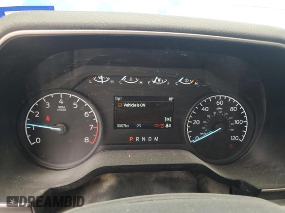 2021 Ford F-150 XL with VIN 1FTEX1EB1MKE59470, listed as a Copart auction lot 53046195 with 108,271 mi miles and Salvage title. Bid and sale history available at DreamBid. Image 9.