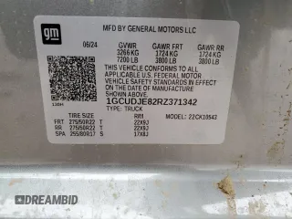 2024 Chevrolet Silverado 1500 High Country with VIN 1GCUDJE82RZ371342, listed as a Copart auction lot 84446434 with 9,839 mi miles and Salvage Title. Bid and sale history available at DreamBid. Image 14.