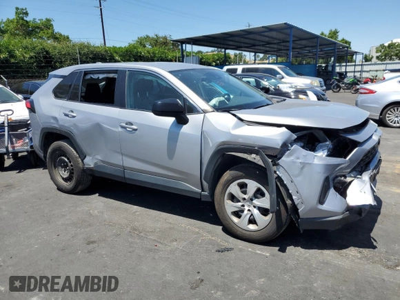 2022 Toyota RAV4 LE with VIN 2T3H1RFV5NC181883, listed as a Copart auction lot 57295335 with 57,508 mi miles and Salvage title. Bid and sale history available at DreamBid. Image 4.