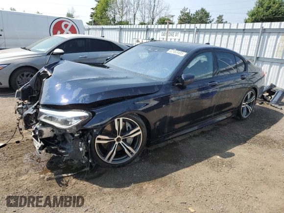 2017 BMW 7 Series 750i xDrive with VIN WBA7B0C57HG527064, listed as a Copart auction lot 62463405 with 103,454 mi miles and Salvage title. Bid and sale history available at DreamBid. Image 1.