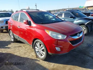 2013 Hyundai Tucson GLS with VIN KM8JU3AC3DU580695, listed as a IAAI auction lot 41761358 with 187,630 mi miles. Bid and sale history available at carsss.com. Image 1.