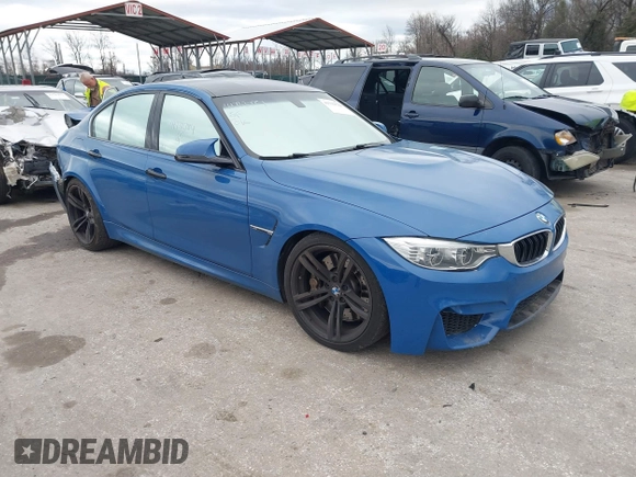 2015 BMW M3 z VIN WBS3C9C51FP803778, wystawiony jako IAAI lot #41732784 z przebiegiem 58 820 mil mil oraz . Historia ofert i sprzedaży dostępna na DreamBid. Obrazek 1.