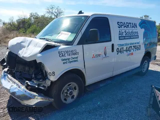 2020 GMC Savana Cargo Van with VIN 1GTW7AFG9L1217383, listed as a IAAI auction lot 41469537 with 85,439 mi miles. Bid and sale history available at carsss.com. Image 22.