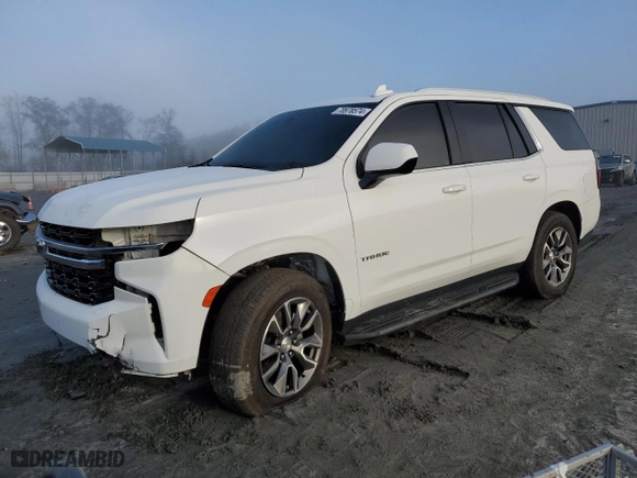 2021 Chevrolet Tahoe LS with VIN 1GNSKMKD8MR230016, listed as a Copart auction lot 78978574 with 62,970 mi miles and Salvage Title. Bid and sale history available at carsss.com. Image 1.