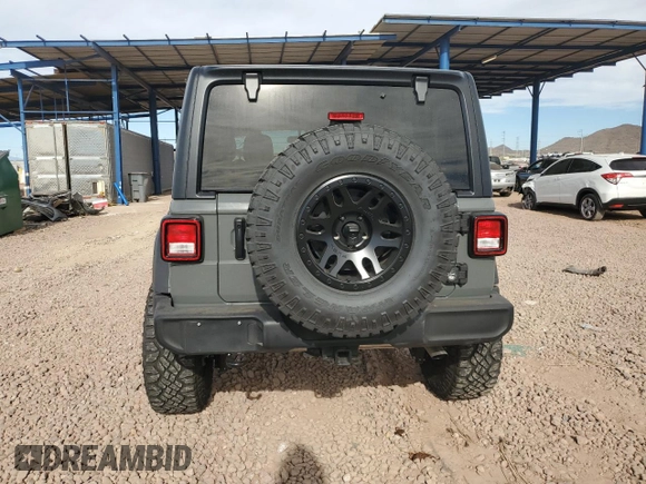2022 Jeep Wrangler Unlimited Sport S with VIN 1C4HJXDN7NW168561, listed as a Copart auction lot 86703124 with 11,222 mi miles and Salvage Title. Bid and sale history available at carsss.com. Image 6.
