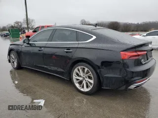 2023 Audi A5 Sportback Premium Plus with VIN WAUCBCF57PA010716, listed as a Copart auction lot 44939675 with 34,269 mi miles and Salvage Title. Bid and sale history available at carsss.com. Image 2.