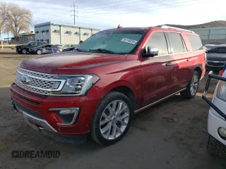 2019 Ford Expedition Max Platinum z VIN 1FMJK1MT6KEA23566, wystawiony jako Copart lot #84146234 z przebiegiem Nie podano mil oraz Szkoda całkowita • Salvage title. Historia ofert i sprzedaży dostępna na DreamBid. Obrazek 1.