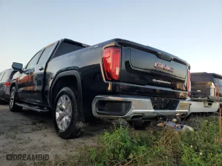 2019 GMC Sierra 1500 SLT with VIN 1GTU9DEL0KZ112829, listed as a Copart auction lot 76674524 with 91,747 mi miles and Salvage Title. Bid and sale history available at carsss.com. Image 2.
