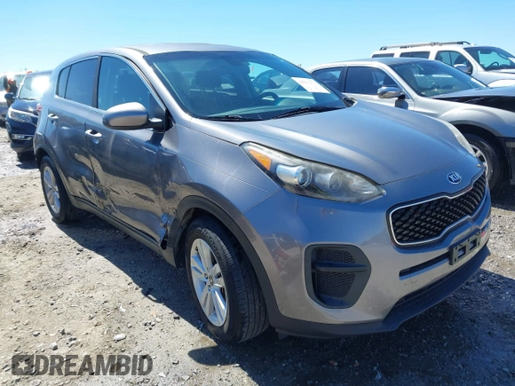 2017 Kia Sportage LX with VIN KNDPM3AC4H7156977, listed as a IAAI auction lot 41851476 with 101,778 mi miles. Bid and sale history available at carsss.com. Image 1.