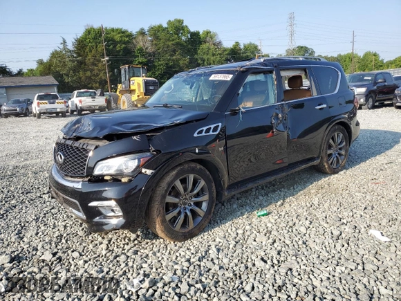 2017 Infiniti QX80 Signature Edition with VIN JN8AZ2NE3H9158323, listed as a Copart auction lot 59137865 with 150,849 mi miles and Salvage title. Bid and sale history available at DreamBid. Image 1.