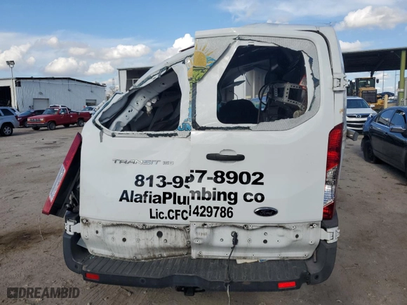 2017 Ford Transit Van with VIN 1FTYE1YM3HKA59464, listed as a Copart auction lot 84915474 with 0 mi miles and Salvage Title. Bid and sale history available at carsss.com. Image 6.
