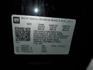 2022 GMC Terrain SLE with VIN 3GKALTEV9NL177517, listed as a Copart auction lot 61730115 with 72,439 mi miles and Clean title. Bid and sale history available at DreamBid. Image 14.