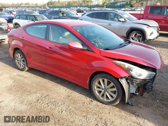 2014 Hyundai Elantra SE z VIN KMHDH4AE7EU058050, wystawiony jako IAAI lot #42139887 z przebiegiem 118 802 mil mil oraz . Historia ofert i sprzedaży dostępna na DreamBid. Obrazek 1.