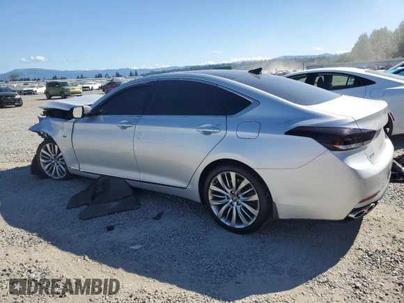 2018 Genesis G80 5.0L Ultimate with VIN KMHGN4JF4JU237199, listed as a Copart auction lot 64062644 with Not Provided miles and Salvage Title. Bid and sale history available at carsss.com. Image 2.