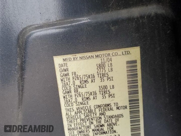 2005 Nissan Pathfinder SE with VIN 5N1AR18U85C718131, listed as a Copart auction lot 44120395 with 100,288 mi miles and Salvage Title. Bid and sale history available at carsss.com. Image 14.