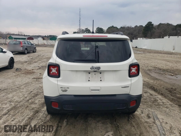 2020 Jeep Renegade Latitude with VIN ZACNJBBB9LPL41423, listed as a Copart auction lot 45512325 with 0 mi miles and Salvage Title. Bid and sale history available at carsss.com. Image 6.