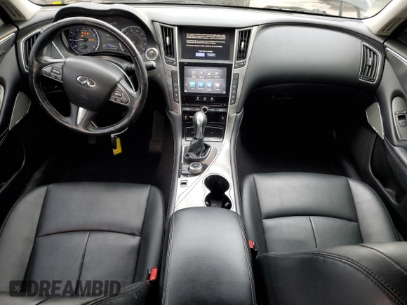 2017 Infiniti Q50 2.0t Premium with VIN JN1CV7AR6HM680479, listed as a Copart auction lot 46862215 with 75,920 mi miles and Salvage Title. Bid and sale history available at carsss.com. Image 8.
