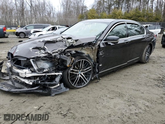 2017 BMW 7 Series 740i with VIN WBA7E2C36HG740749, listed as a Copart auction lot 39083573 with 0 mi miles. Bid and sale history available at carsss.com. Image 1.