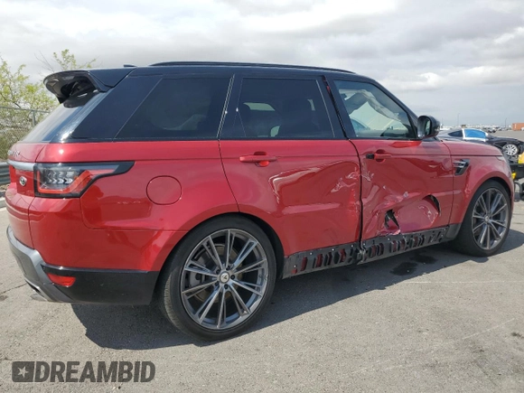 2018 Land Rover Range Rover Sport HSE with VIN SALWR2RV7JA189373, listed as a Copart auction lot 55762035 with 44,247 mi miles and Salvage title. Bid and sale history available at DreamBid. Image 3.
