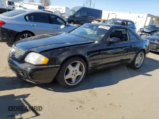 1999 Mercedes-Benz SL-Class with VIN WDBFA68F0XF187331, listed as a Copart auction lot 42855015 with 0 mi miles and Salvage Title. Bid and sale history available at carsss.com. Image 1.