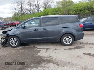 2017 Kia Sedona LX with VIN KNDMB5C14H6239766, listed as a IAAI auction lot 42049371 with 105,101 mi miles. Bid and sale history available at carsss.com. Image 15.