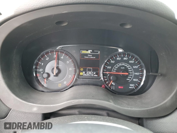 2019 Subaru WRX with VIN JF1VA1A66K9805436, listed as a Copart auction lot 47318415 with 62,510 mi miles and Salvage Title. Bid and sale history available at DreamBid. Image 9.