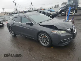 2015 Acura TLX V6 Advance with VIN 19UUB2F74FA023099, listed as a Copart auction lot 48636865 with 74,499 mi miles and Salvage Title. Bid and sale history available at carsss.com. Image 4.
