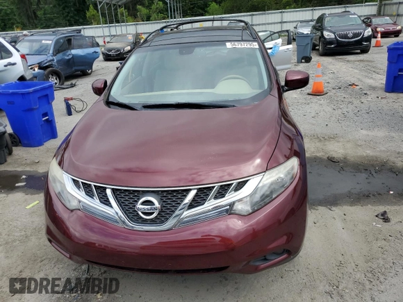 2012 Nissan Murano S with VIN JN8AZ1MU6CW108593, listed as a Copart auction lot 56797295 with 117,559 mi miles and Salvage title. Bid and sale history available at DreamBid. Image 5.