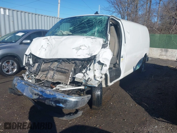 2019 Chevrolet Express Cargo with VIN 1GCWGBFG8K1317771, listed as a IAAI auction lot 41205692 with Not provided miles and . Bid and sale history available at DreamBid. Image 2.