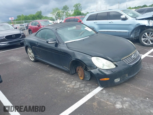 2004 Lexus SC with VIN JTHFN48Y940059470, listed as a IAAI auction lot 42139871 with 184,558 mi miles. Bid and sale history available at carsss.com. Image 1.