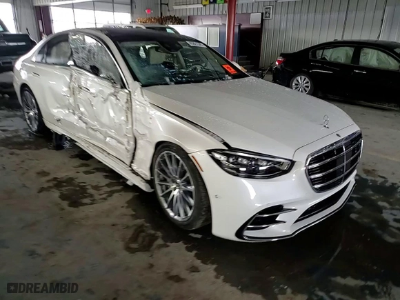 2022 Mercedes-Benz S-Class S 580 with VIN W1K6G7GB1NA158733, listed as a Copart auction lot 45861545 with 0 mi miles and Salvage Title. Bid and sale history available at carsss.com. Image 11.